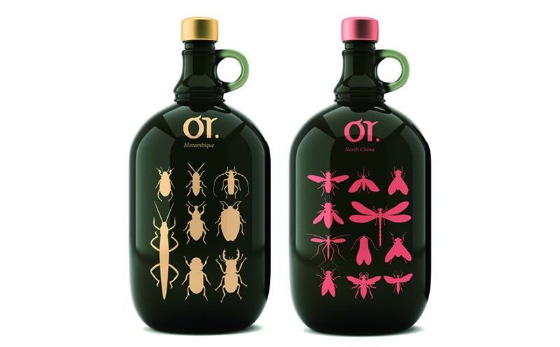 莫斯科昆蟲“或葡萄酒”品牌包裝設(shè)計,不過看起來有點(diǎn)恐怖