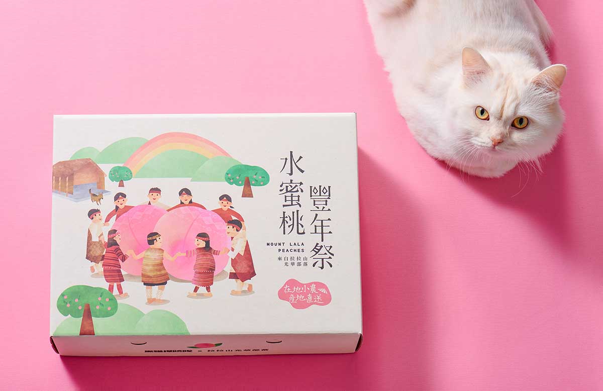 水蜜桃豐年祭禮盒插畫(huà)包裝設(shè)計(jì) 水蜜桃豐年祭禮盒插畫(huà)包裝設(shè)計(jì)