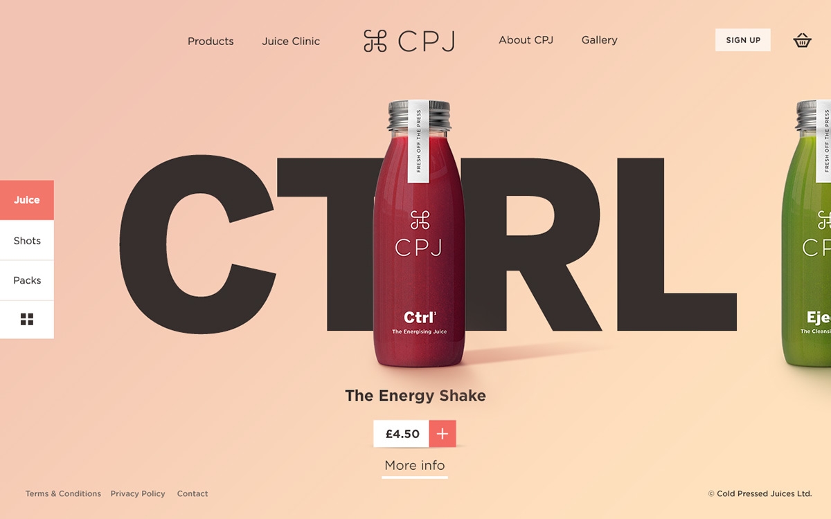 智能化營養早餐果汁，私人定制瓶型包裝設計