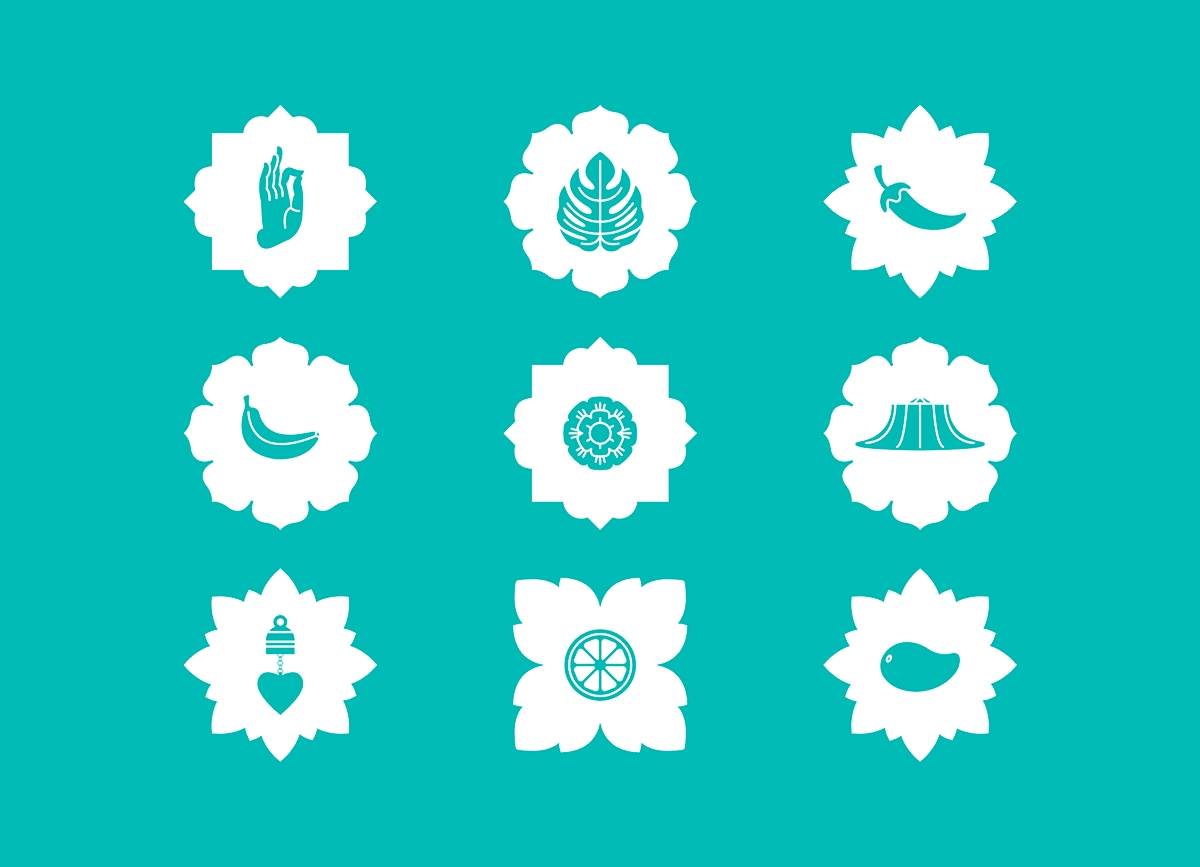 泰國快餐店的品牌設計，標志設計和包裝設計