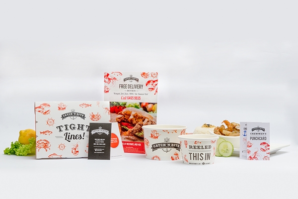 Catch N Bite海鮮外賣餐飲品牌包裝設計