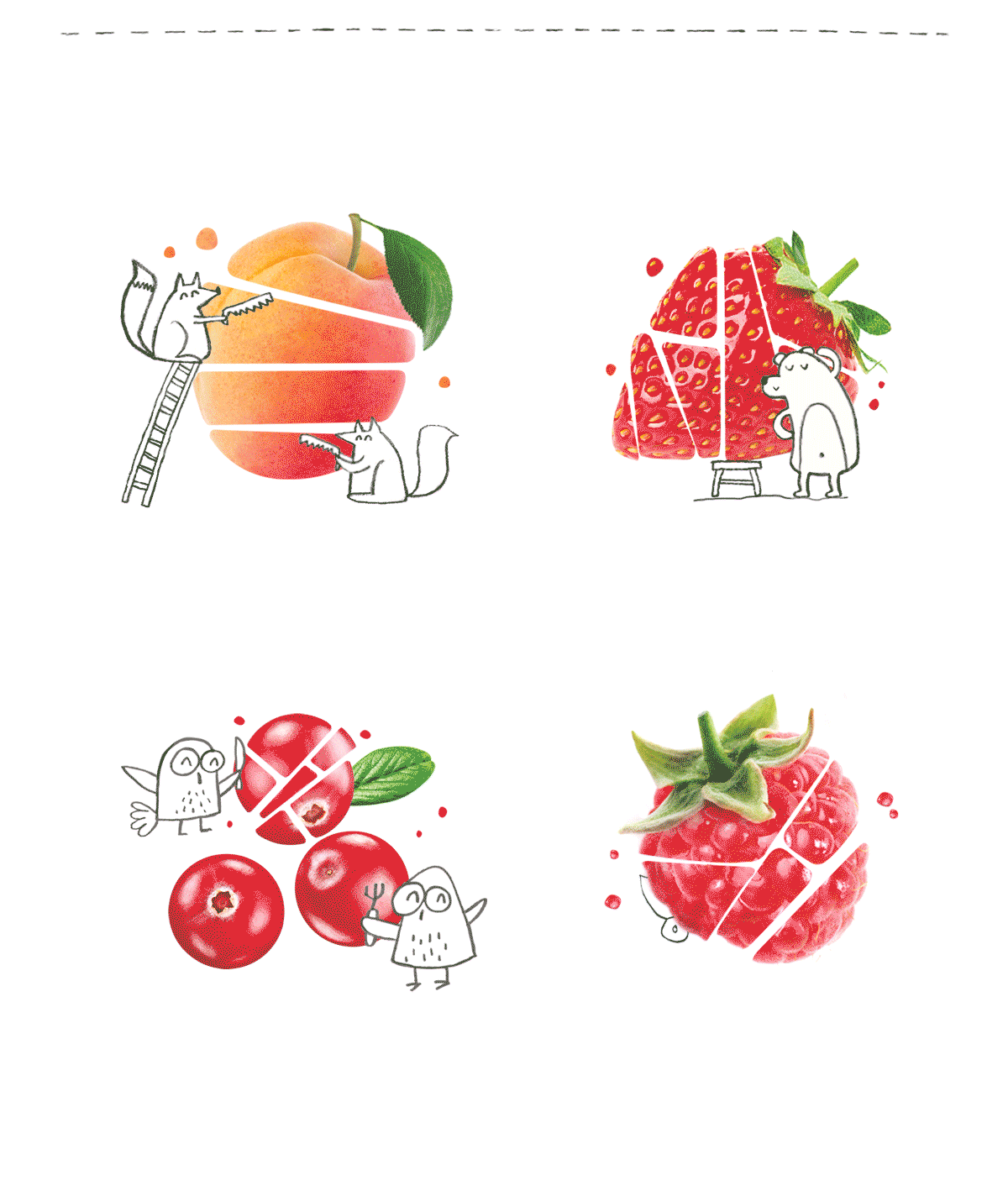 活潑的果醬，漿果包裝設計