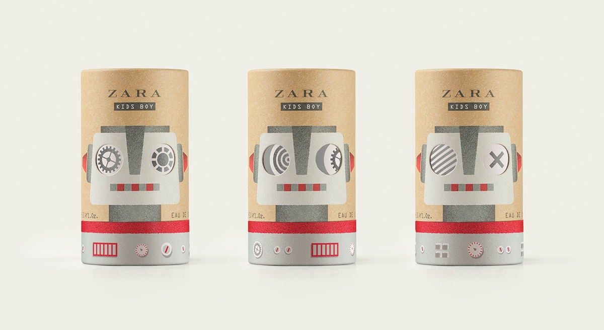 ZARA KIDS，用于嬰兒的香水包裝設計